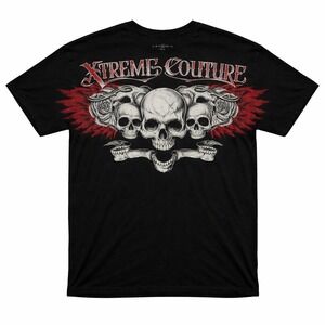Xtreme Couture T-Shirt Mens XL Black The Muscle Shark Sean Sherk Skull Grunge